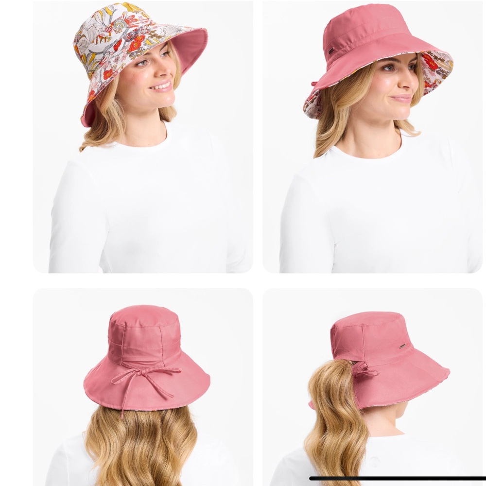 Reversible Pink Floral Sun Hat
